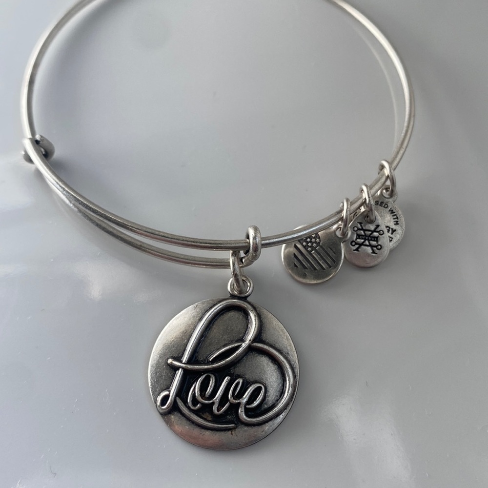 Alex and Ani Silver Charm Bracelet 2016 Love